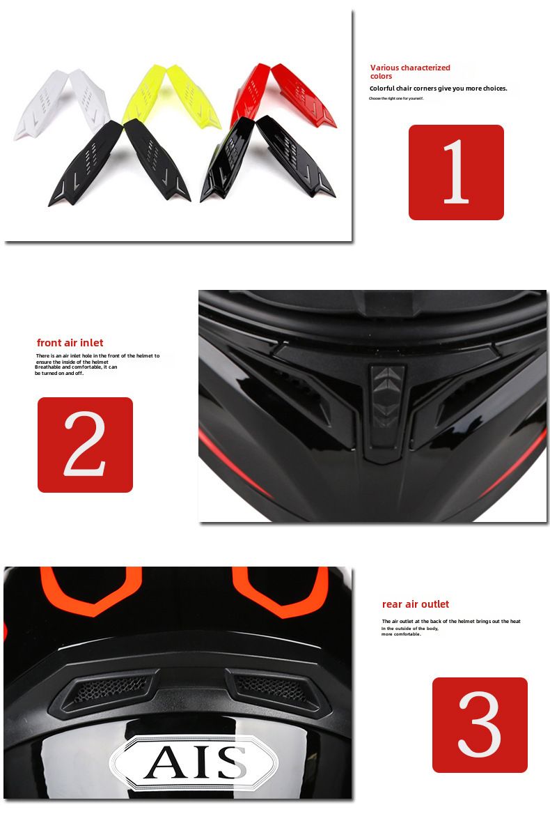 Casco da moto elettrico da uomo e da donna Aishi, copricasco integrale, personalità, estate, fresco, cavaliere, motocicletta con angolo Bluetooth_voghion.com