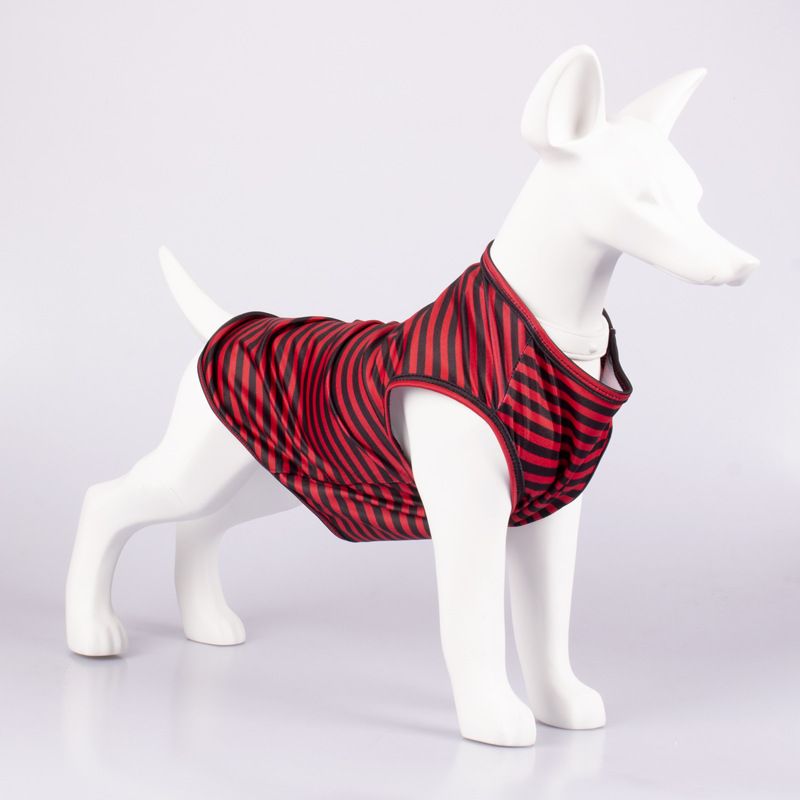 2025 Spring Summer Thin Pet Vest Striped Round Neck T-Shirt Small Medium Dogs Cooling Dog Clothes_voghion.com