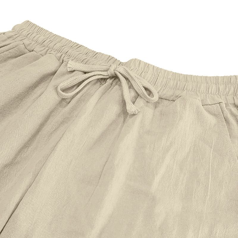 Männerkleeder Véier Saisone Léngen Männer Casual Loose Atmungsaktiv Laangärmlech Hosen Hemd Strandkostüm_voghion.com