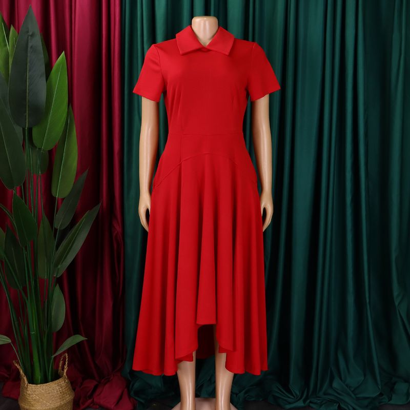Női ruházat Divat Temperamentum Magas Derékú Bankett Nagy Swing Szoknya Elegáns Estélyi Ruha_voghion.com