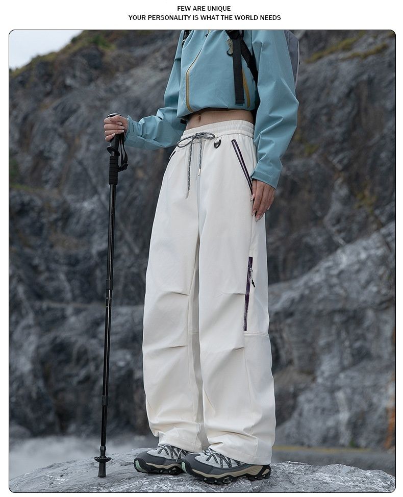 001 Jack Chuan Yang Outdoor Hiking Dopamine Cargo Casual For Women Quick-Dry Three-Proof Wide-Leg Jogger Pants_voghion.com