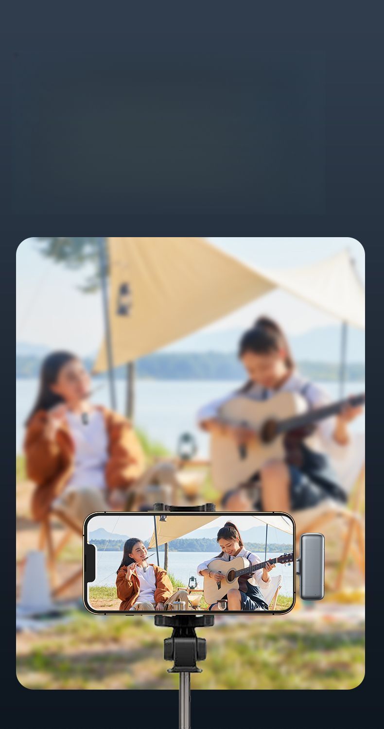 Drahtloses Clip-on-Mikrofon für Live-Streaming im Freien mit Rauschunterdrückung für Aufnahmen_voghion.com