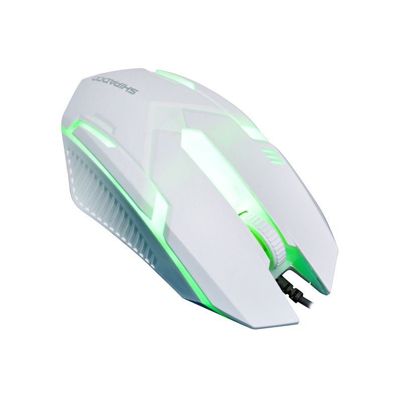 Shiba Du S190 Game Glow Colorful Wired USB Port Computer Business Office Mouse_voghion.com