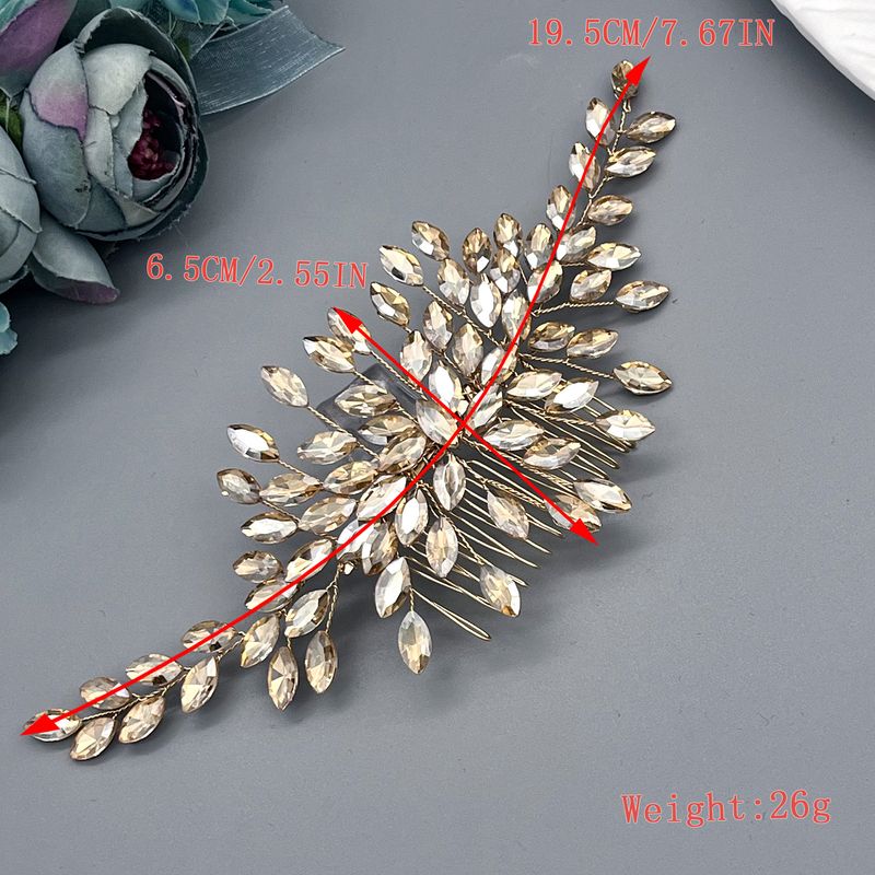 Copricapo Elegante pettine per capelli in cristallo fatto a mano con strass - Perfetto per matrimoni, feste e occasioni speciali_voghion.com