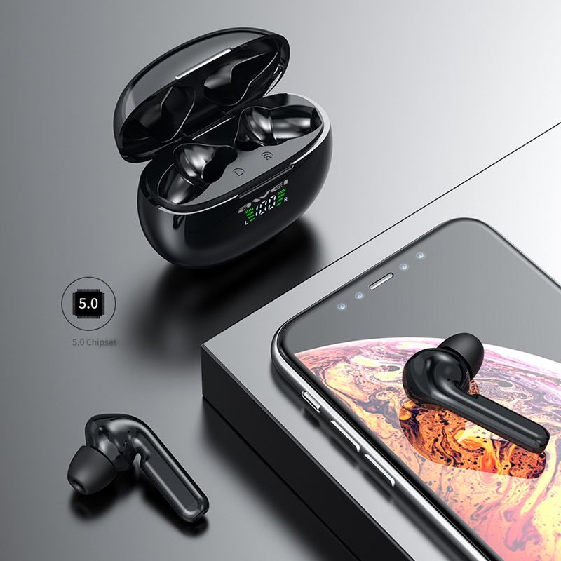 Kompaktní stereo lehká sluchátka Bluetooth V5.0 pro poslech hudby_voghion.com