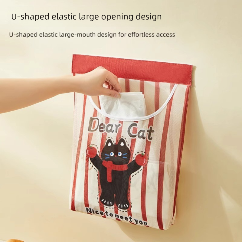 Praktischer Hängender Küchenmülleimer, Wandmontierter Kunststoffhalter, Aufbewahrungsbeutel_voghion.com