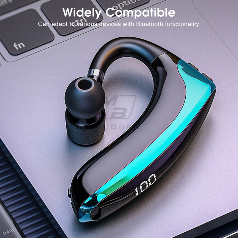 Mini Born V5.3 Bluetooth-Kopfhörer, kabellose Kopfhörer, Ohr-Hängedesign, 1 Kopfhörer verbinden, 2 Geräte, Rauschunterdrückung, Musik-Gaming-Headset, LED-Stromversorgung, D_voghion.com