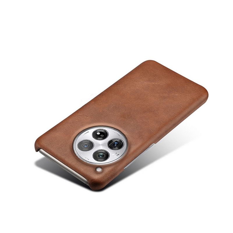 Geschikt voor OnePlus 12 mobiele telefoonhoesje, beschermhoes van kalfsleer, OnePlus 12 leren hoesje met kalfsleersticker._voghion.com