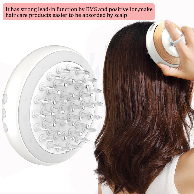 Microcurrent Electric EMS Head Brush Scalp Massage Comb LED Ion Hair Growth Vibration Massager Anti Hair L r_voghion.com