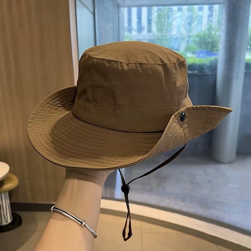 Rongmei Quick-Dry Hiking Women, Summer Outdoor Sun Protection Visor Breathable Western Cowboy Hat, Fishing Fisherman Hat_voghion.com