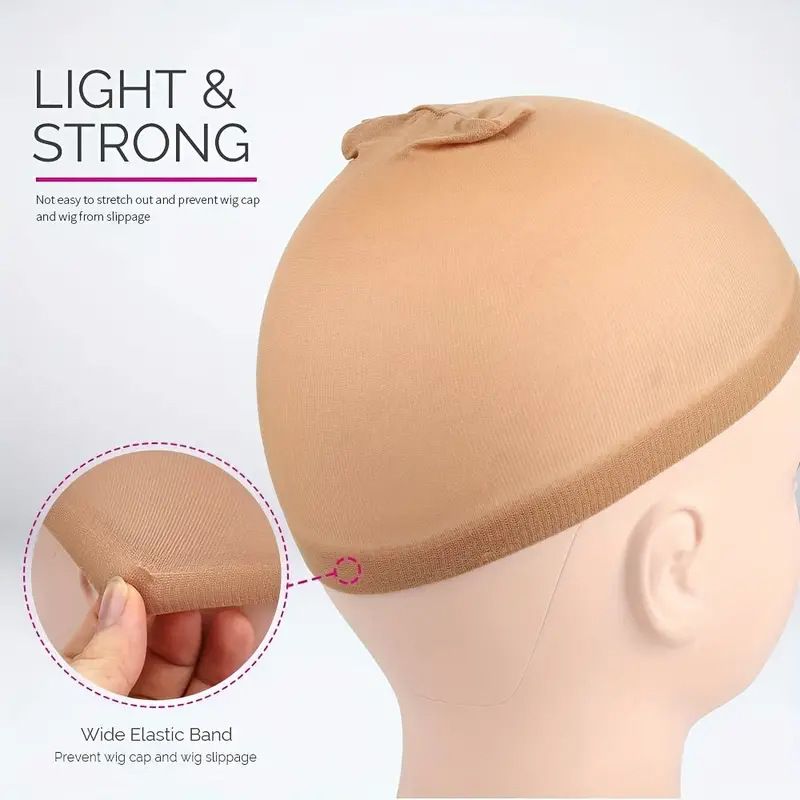 wig hair net female nylon wig cap 2 pack high elastic cos stockings mesh cap WigCap_voghion.com