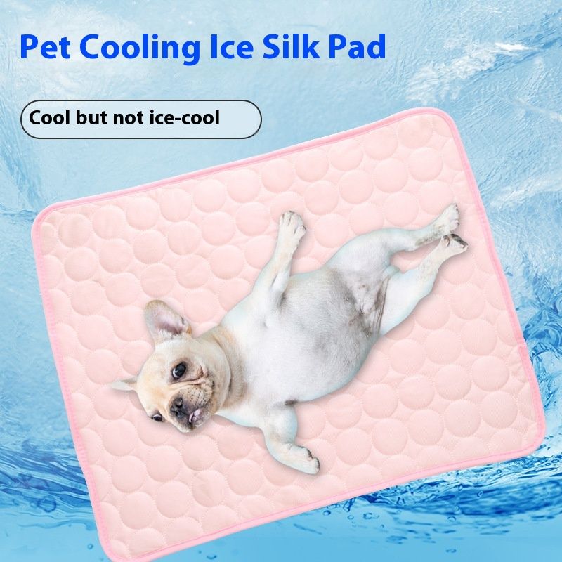 Summer Ice Silk Nido per cani e gatti Cuscino fresco Forniture per animali domestici_voghion.com