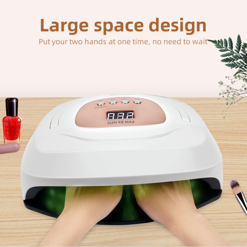 150W UV-lamp LED-nagellamp voor manicure Nageldroger voor het uitharden van nagelgellak LCD-scherm Twee handlampen_voghion.com
