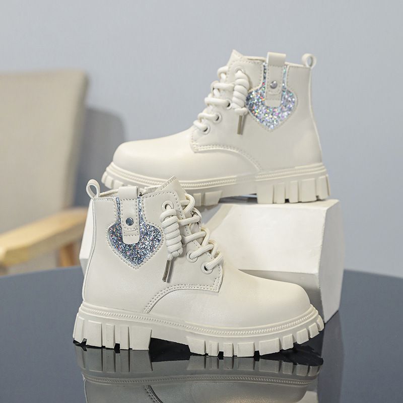 Martin New, stivali da lavoro in pelle nera per bambini, alla moda e alla moda, primavera-autunno_voghion.com