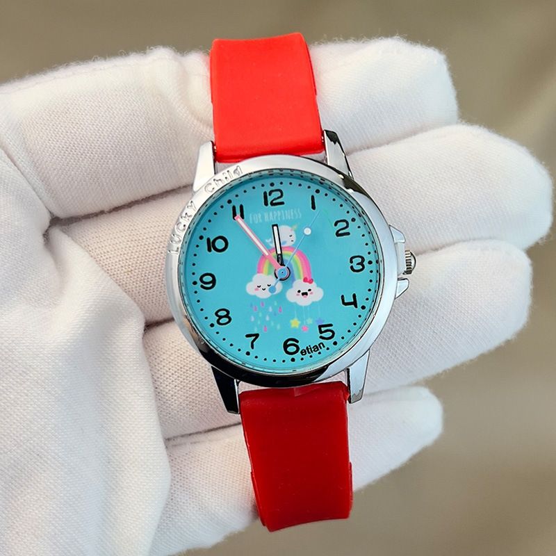 Student Watch Children's Watch Cute Rainbow Silicone Watch Luminous Pointer Student Watch_voghion.com