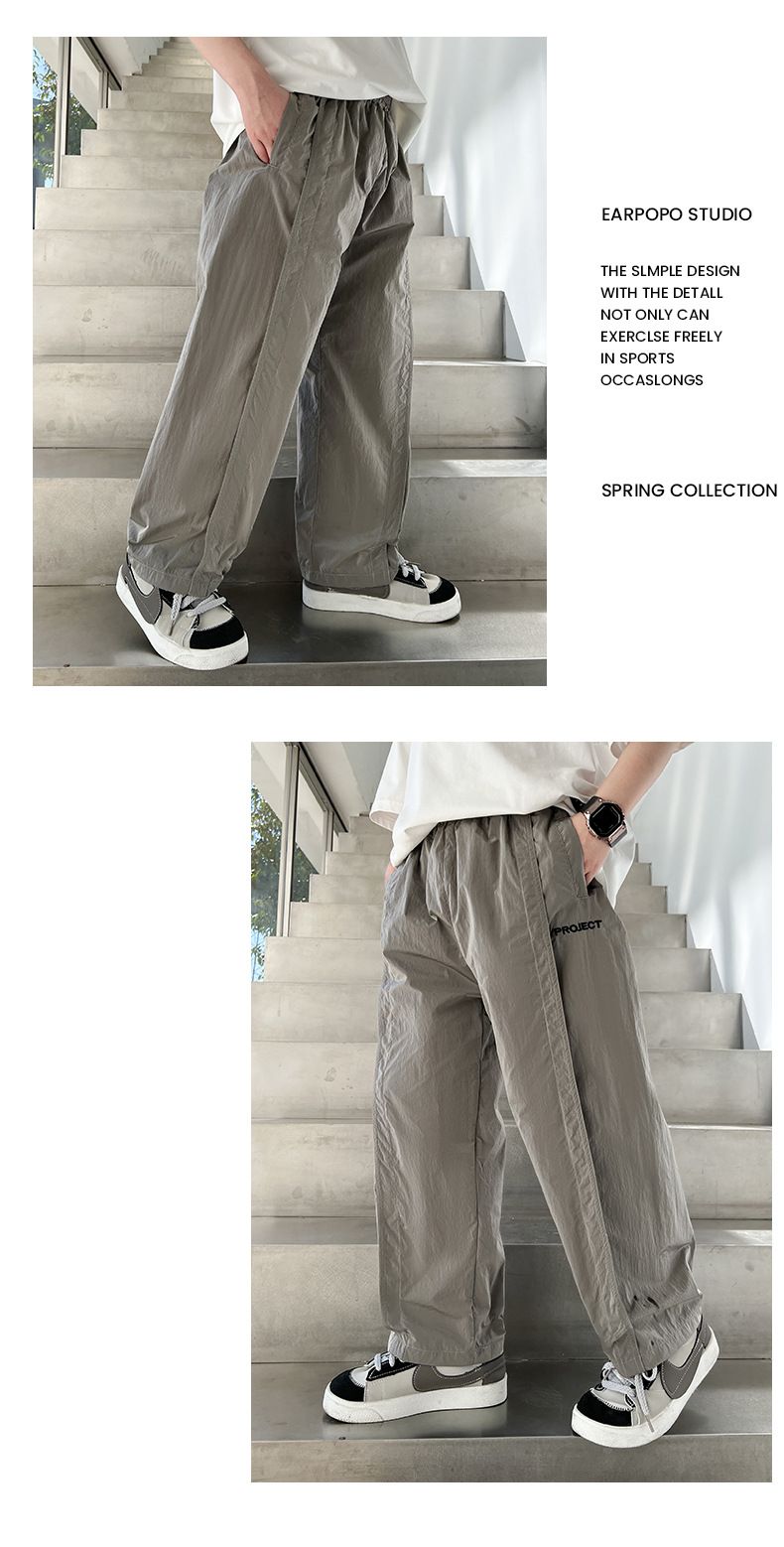 Îmbrăcăminte pentru copii, pantaloni subțiri cu uscare rapidă pentru băieți, 2024, noi, de mărime medie și mare, impermeabili casual de vară_voghion.com