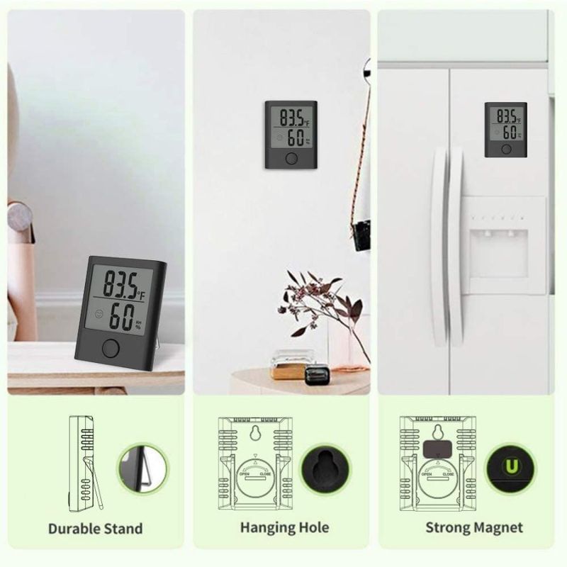 Digital Gauge Humidity HygroThermometer Mini Monitor_voghion.com