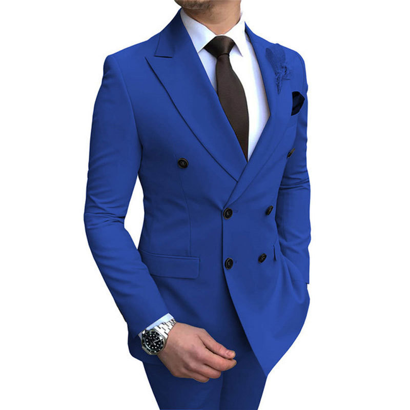 Costume d'affaires et de loisirs de mariage, ensemble de costume de banquet de mariage en deux pièces pour marié et garçon d'honneur, homme_voghion.com