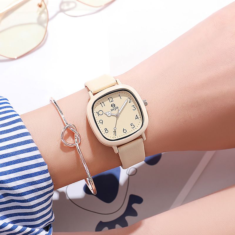 Internet Celebrity Square Watch For Women Ins Style White High Value Junior High School Students Korean Version Simple_voghion.com