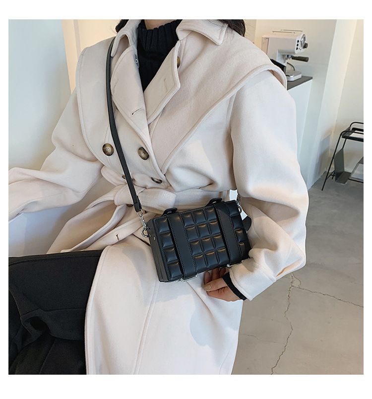 Geantă de umăr pentru femei, geantă crossbody, geantă de mână cu curea dublă, cu bloc de ciocolată, tip crossbody_voghion.com