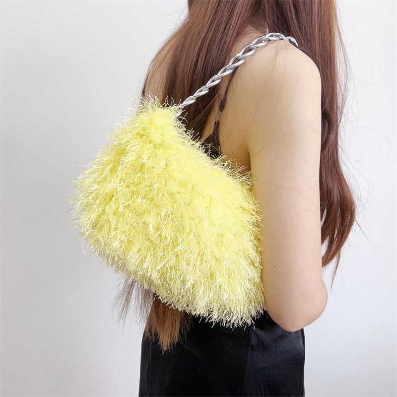 Plüschhandtaschen, Pelz-Unterarmtaschen, Schultertaschen, Kettentaschen, Abendtaschen_voghion.com