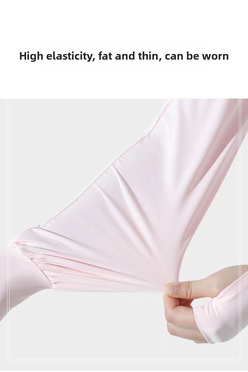 Maniche in seta ghiacciata per donna, estive, nuove, per viaggi all'aperto, ciclismo, sport, protezione solare UV, leggere, ad asciugatura rapida, semplici_voghion.com