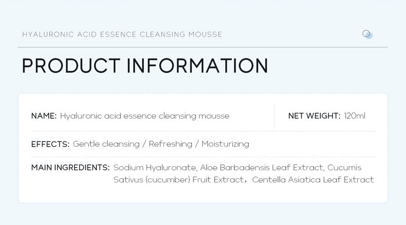 Detergenti Mousse detergente all'acido ialuronico 120 ml Nuova confezione Pulizia del viso Pori rinfrescanti Prodotti per la cura della pelle_voghion.com