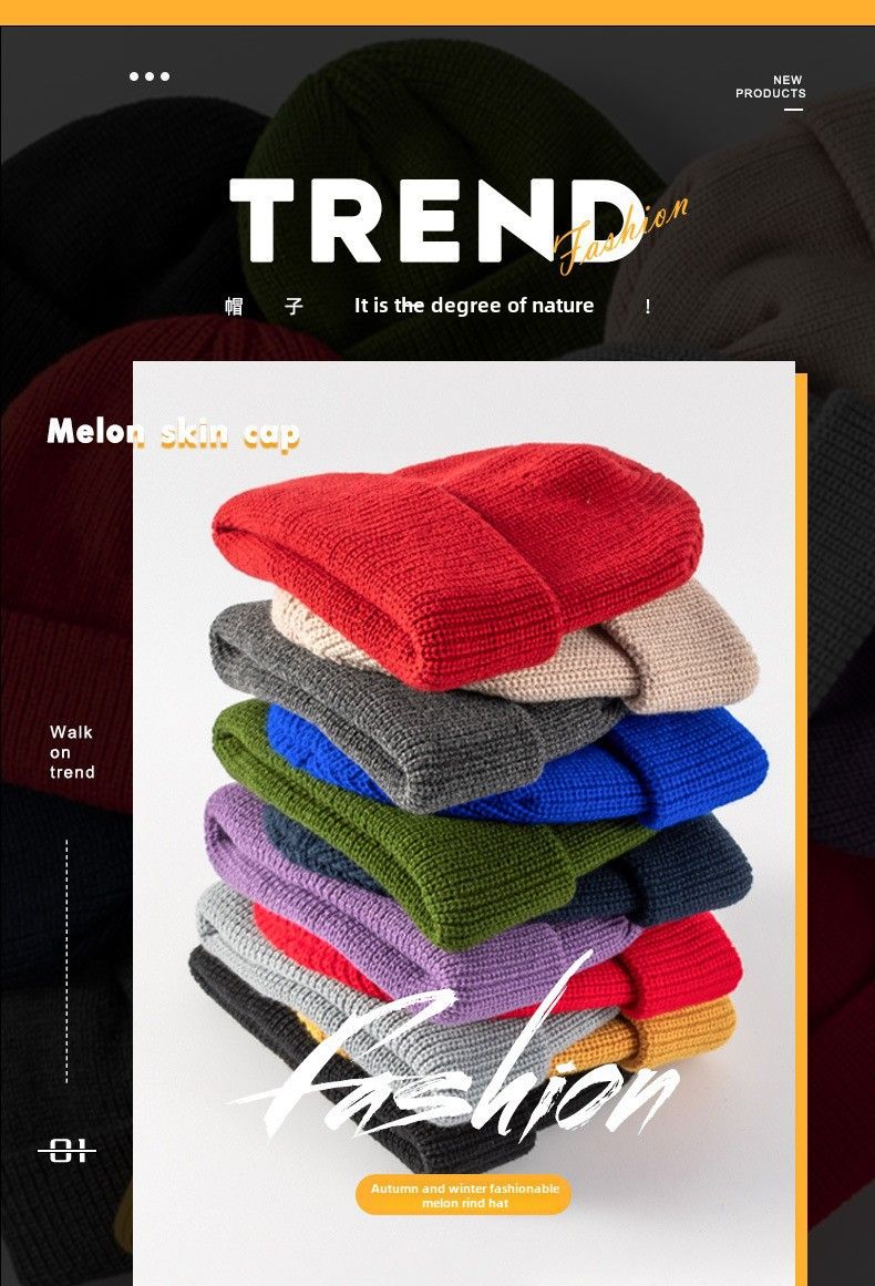 Cappello da uomo in stile coreano, autunno e inverno, lavorato a maglia, cappello da studente europeo e americano, berretto caldo da esterno da donna, cappello freddo_voghion.com