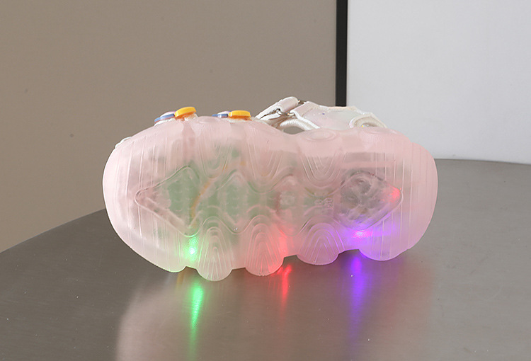 Sandali luminosi per donna 0-1-3 anni 2 ragazzi fascia anti-calcio spiaggia suola morbida scarpe da passeggio per bambini tendenza_voghion.com