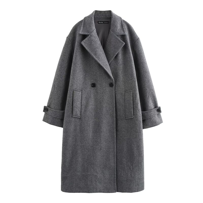 Rudens žiema Naujas produktas Moterų drabužių stilius Madingas minkštas laisvas paltas W_voghion.com