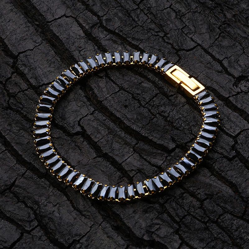 Set di gioielli da donna con catena da tennis, collana con zirconi neri, gioielli Hip Hop, bracciale con diamanti di lusso, orecchini_voghion.com