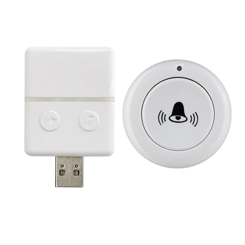 Campanello wireless RF 433 MHz, chiamate di benvenuto a casa, 150 m, 30 brani, ricevitore di allarme di sicurezza con pulsante remoto_voghion.com