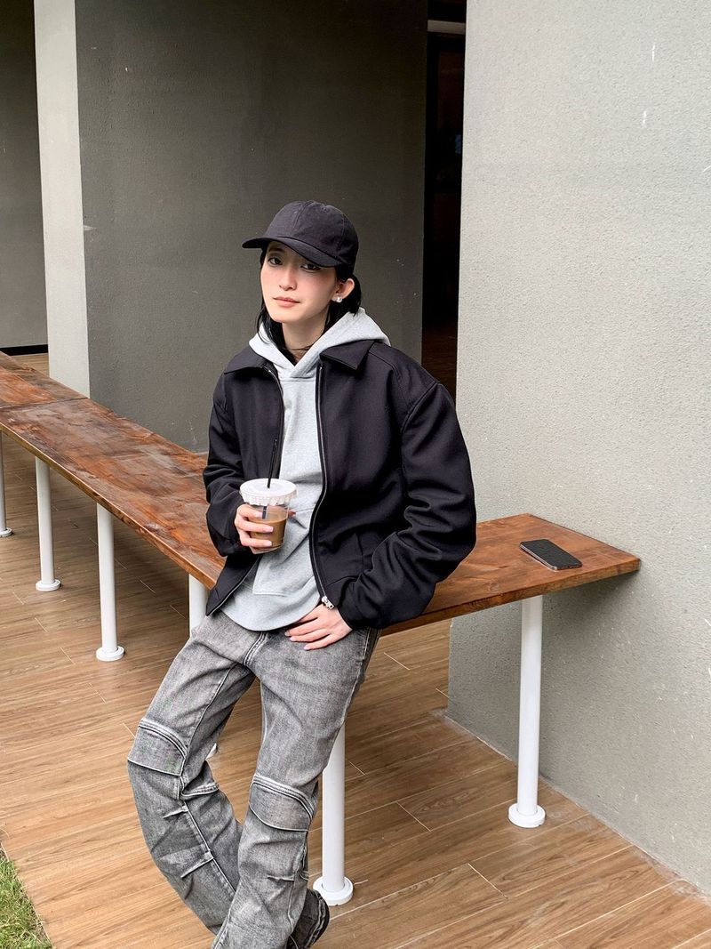 CT Blazerjacke im amerikanischen Stil mit gepolsterten Schultern für Herren, trendiges Nischendesign, High-End-Casual-Reißverschluss, Kurzmantel_voghion.com