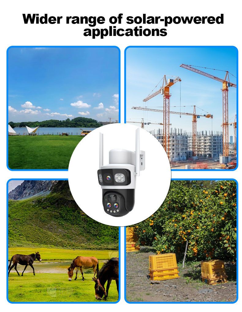 Telecamera di sicurezza PTZ solare 4G – Zoom 10X, HD 3MP, visione notturna 50m, monitoraggio remoto IP66_voghion.com