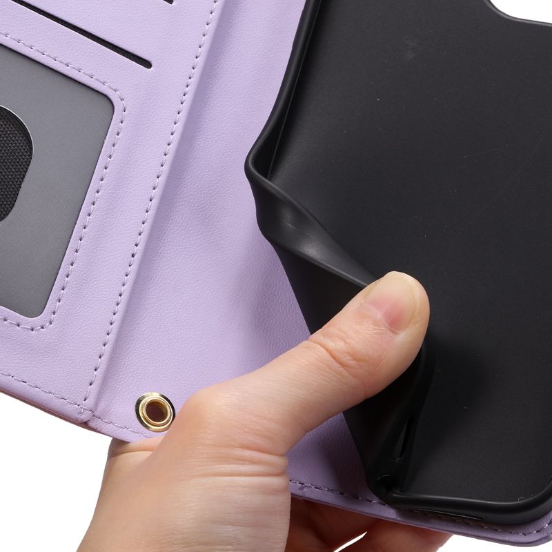 Emed Ruudullinen Käsihihnalla varustettu Puhelinkotelo Samsung A05 A15 A35 A55 A14 A24 A34 A54 A13 A23 A33 A53 A73 Korttipaikat Lompakko_voghion.com