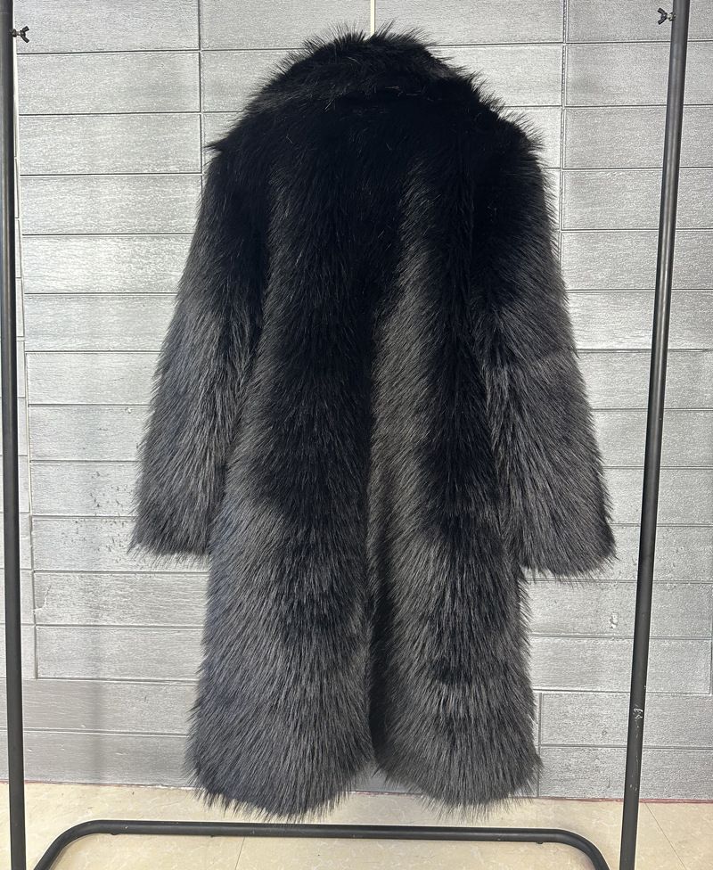 Kunstpelzmantel für Damen, lang, Trenchcoat – Winter-Teddybärjacke mit Reverskragen (Oversized-Passform, Beige/Schwarz/Taupe/Pink/Grau)_voghion.com