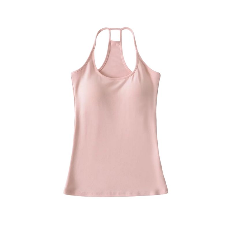 Completo composto da canotta imbottita elasticizzata sexy aderente e pantaloni svasati a vita bassa_voghion.com