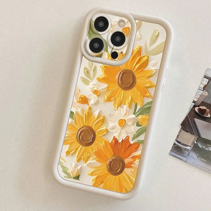 Deksel til Xiaomi Note 14 12 13 11 10 Pro Plus 10S 11S 12S 5G Sommer tusenfryd oljemaleri blomster telefondeksler til Redmi 12C 13C 14C4G_voghion.com