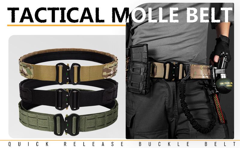 TWINFALCONS Tactical Belt Battle Belts MOLLE Military Style Belt 2 Inch Outer & 1.5 Inch Inner Tactical Heavy Duty Belt_voghion.com