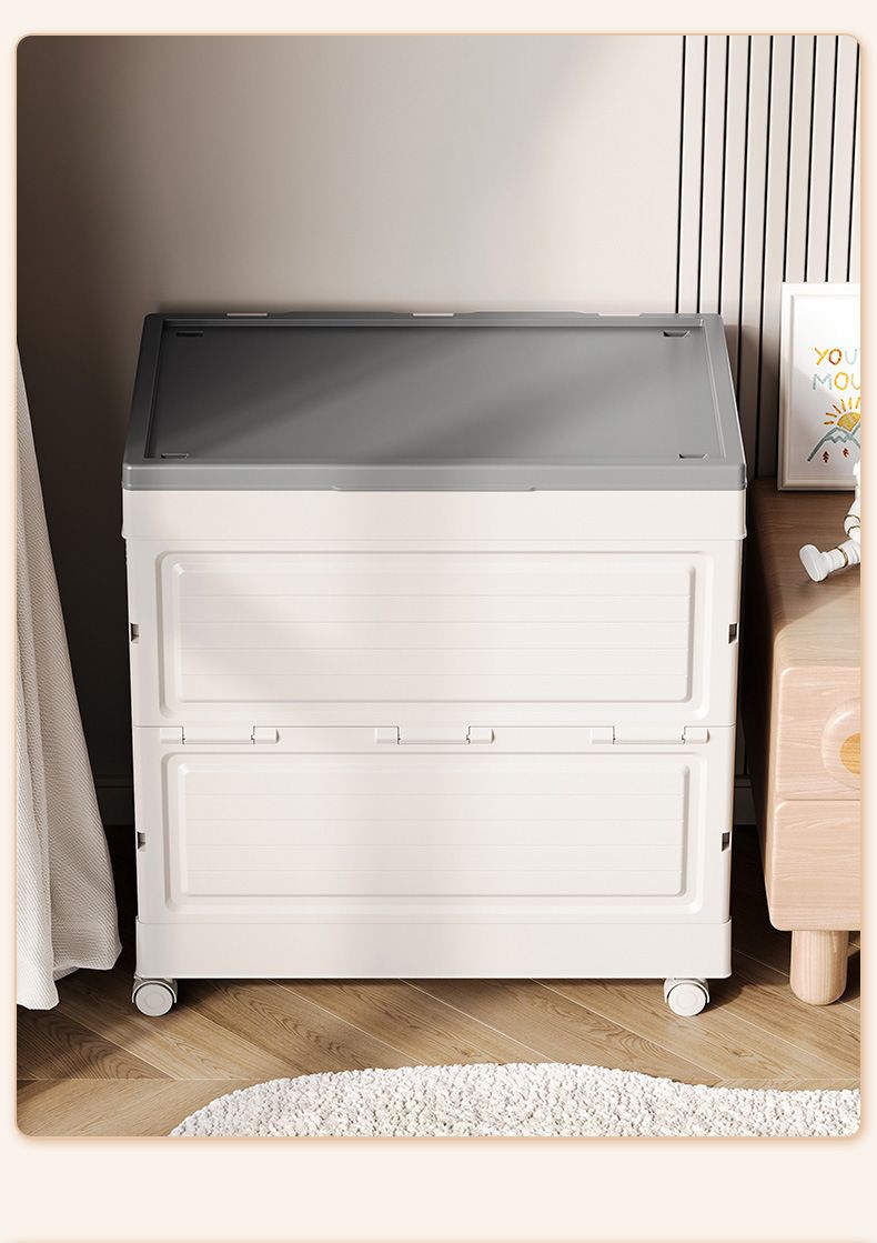 Foldable Storage Box With Lid - Multi-Purpose Organizer For Clothes Toys & Snacks (Space Saving Home Storage Solution)_voghion.com