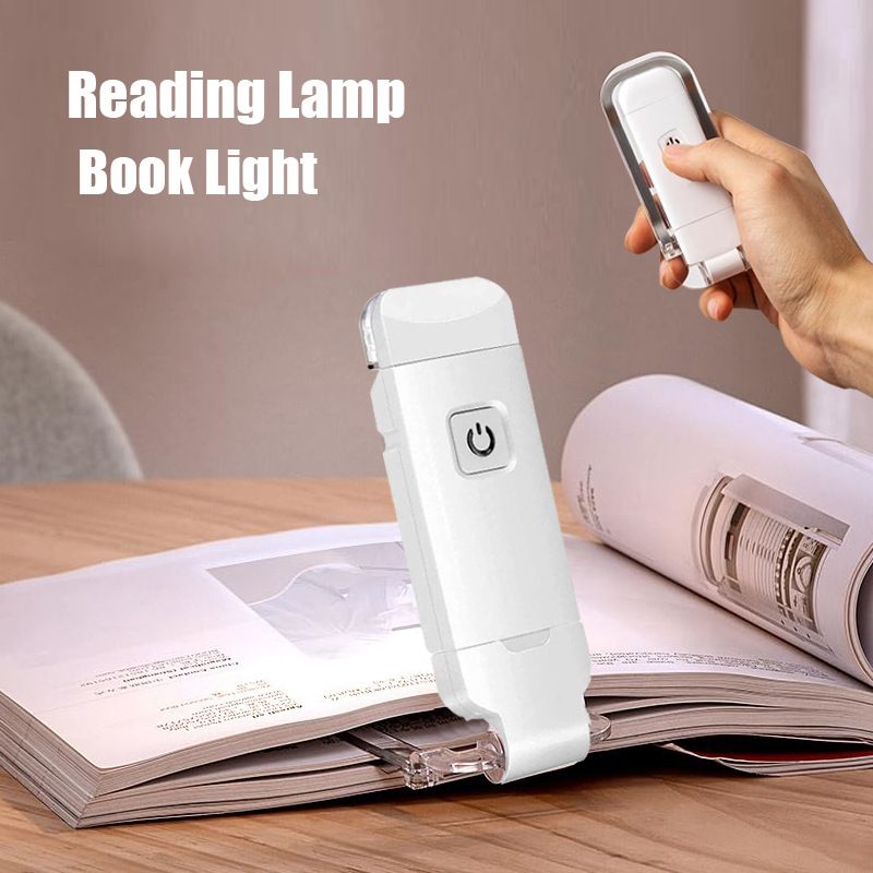 Luce di lettura con ricarica USB diretta, luce segnalibro portatile regolabile con clip_voghion.com
