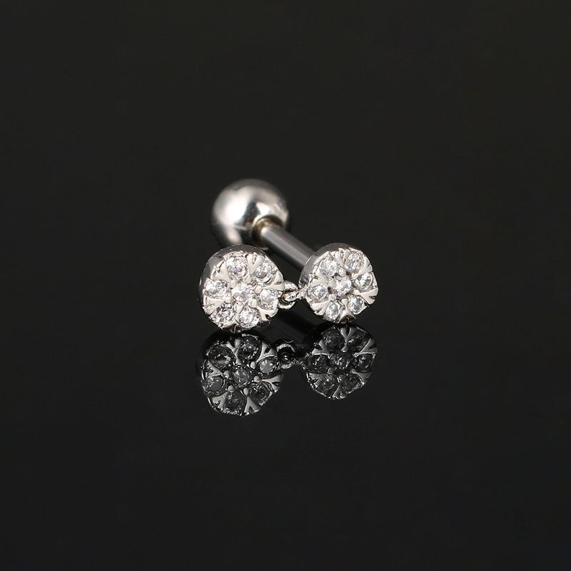 Unisex leggero lusso micro intarsiato zircone piercing osso orecchio unghie femmina titanio acciaio vite orecchini piercing_voghion.com