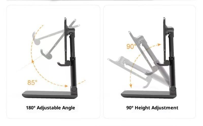 Supporto da tavolo pieghevole per tablet pigro, supporto universale estensibile per telefono portatile, per lezioni online in diretta streaming_voghion.com