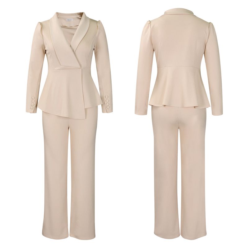 2-delige damessets plus size nieuwe aankomst bijpassende tweedelige sets blazer jas top broek pakken outfits kleding_voghion.com