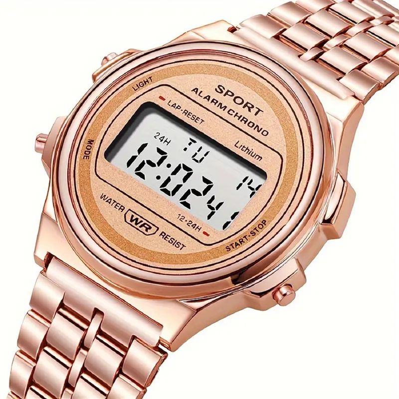 LED WR F91W Stalen Band A159 Nieuw Rond Mode Multifunctioneel Elektronisch Horloge_voghion.com