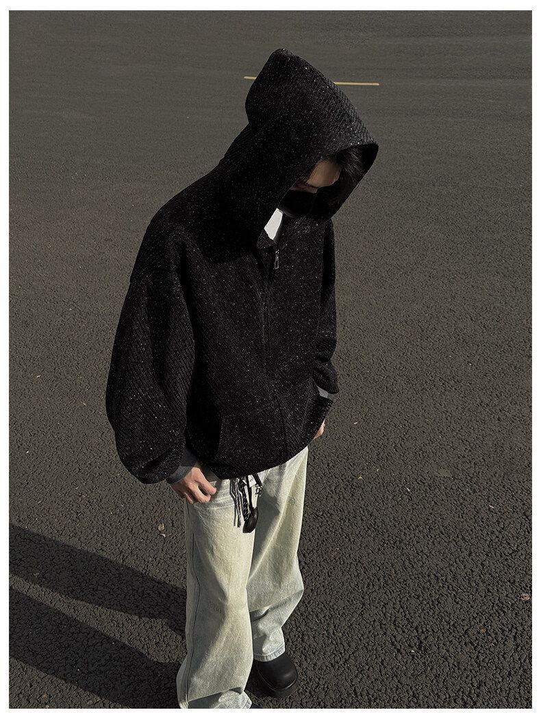 Cleanfit Zip-Up Hoodie voor heren – Vintage-geïnspireerd oversized sweatshirtjack voor casual streetwear_voghion.com
