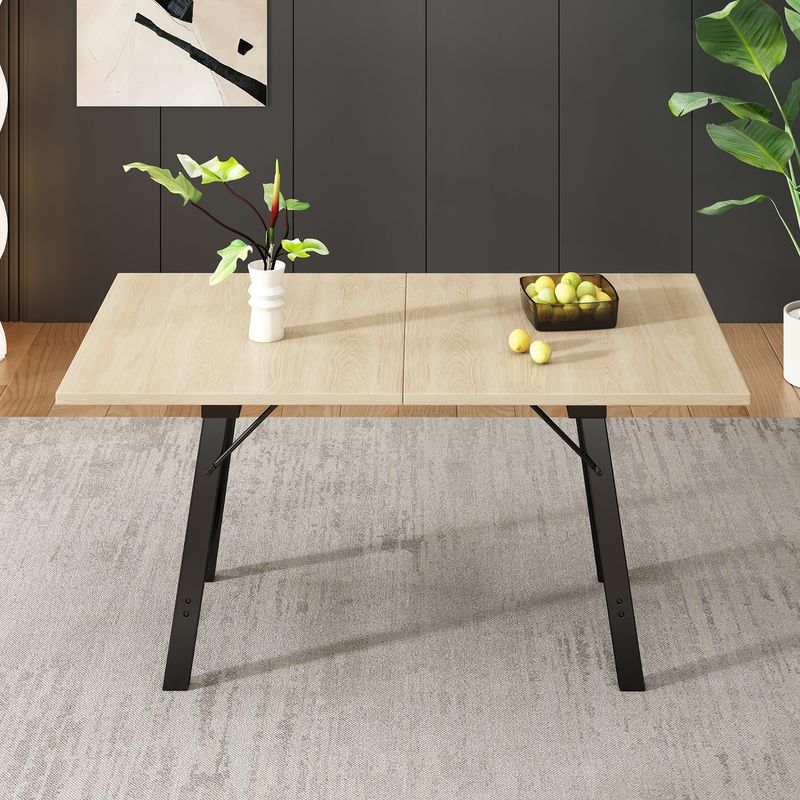 Teleskop-Esstisch 140/180x80cm Colore naturale per 4-6 persone_voghion.com