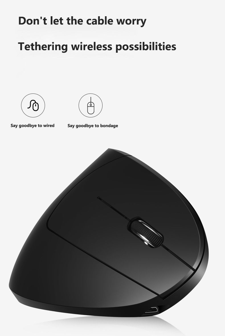 Ergonomic Wireless Mouse – 2.4G & Bluetooth Dual Mode, 6 Buttons, 2400DPI, 4-Way Scroll, Adjustable DPI (White/Pink/Black/Silver)_voghion.com