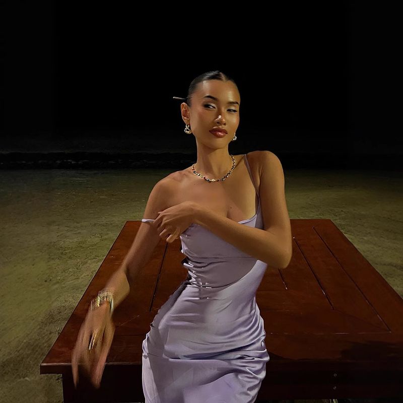 GraceChic Cross-Border, abito da donna in stile francese, elegante, con delicata trama in raso perlato, vestibilità aderente, senza schienale e spalline_voghion.com