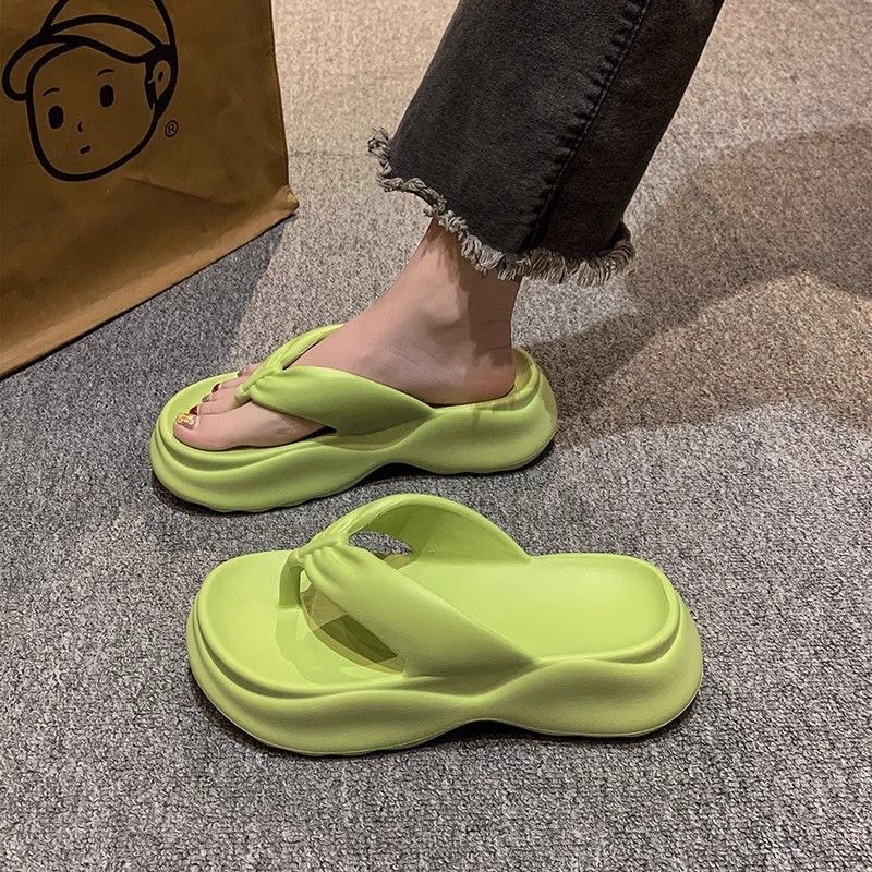 2025 New Thick Bottom Anti Slip And Odor Resistant High Heels, Beach EVA Flip Flops For Women, Summer_voghion.com